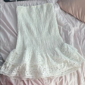 Edikted White Smocked Mini Dress Resort Wear